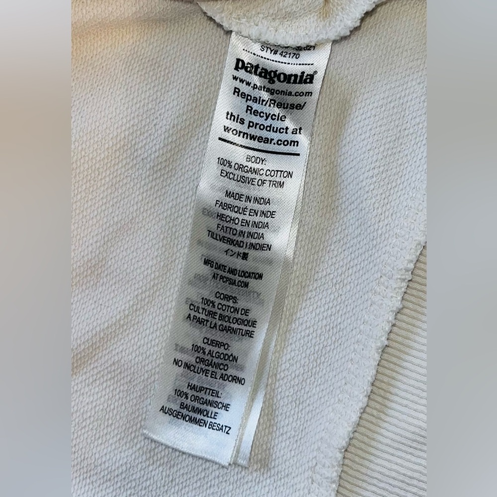 Patagonia Regenerative Organic Cotton Crewneck sz L - Picture 9 of 10